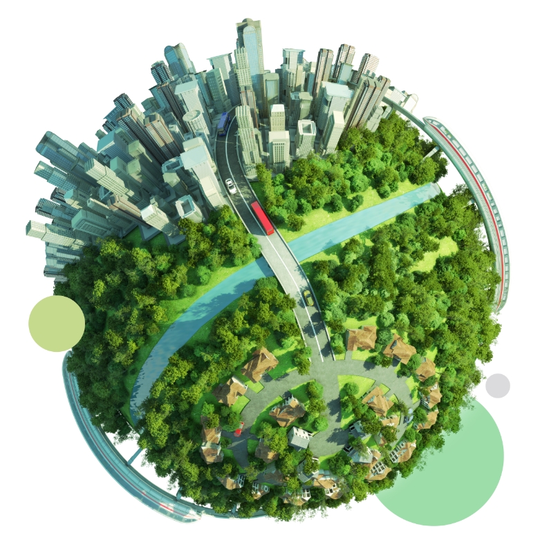 Environmental policy, business city on Earth